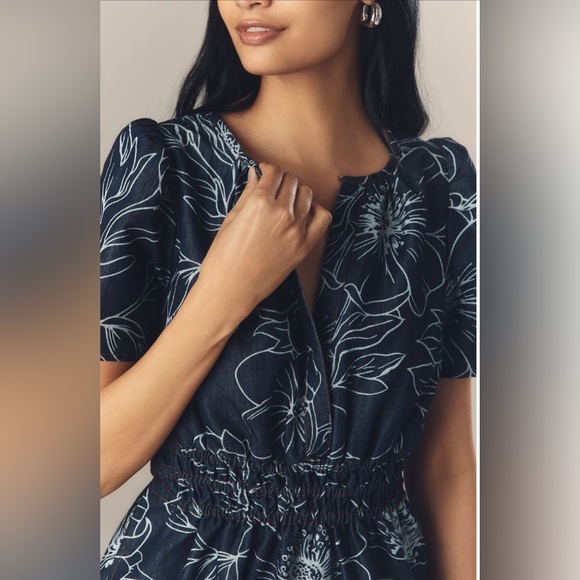 Anthropologie The Somerset Denim Mini Dress NWT - Picture 2 of 8